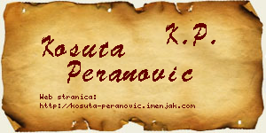 Košuta Peranović vizit kartica